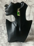Crystal Geometric earrings with color