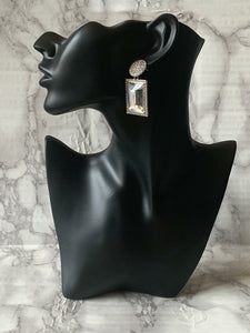 Crystal Geometric earrings with color