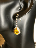 Crystal drop jewellery set (Yellow)