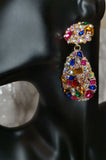 Multi colored Crystal drop earrings