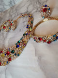 Crystal gold color Jewellery set