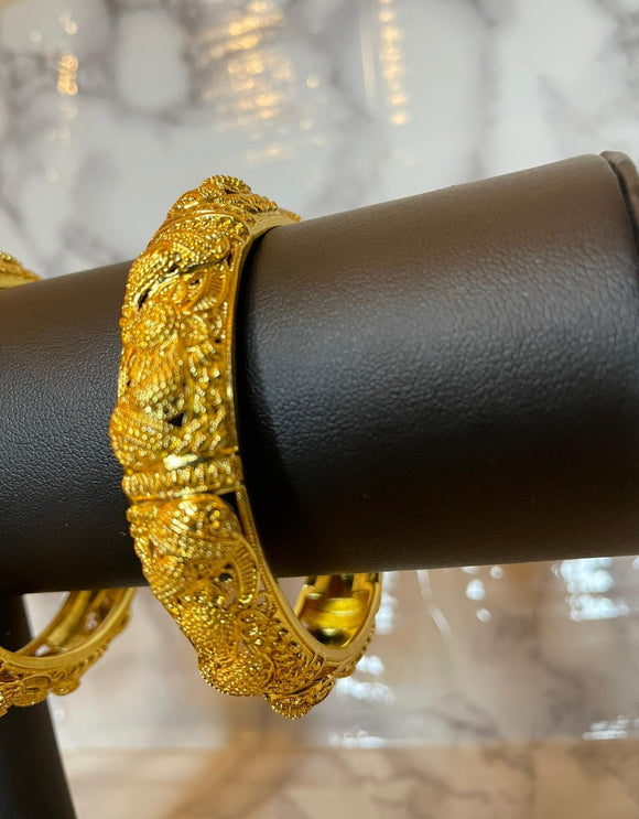 Gold bridal Bracelet set of 2