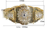 Crystal gold waist belt