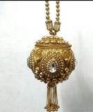 Gold/crystal round bridal bag