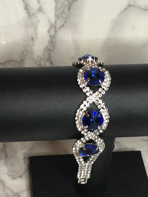 Crystal Silver/Blue Bracelet