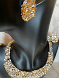Crystal gold/silver Jewellery set