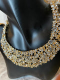Crystal gold/silver Jewellery set