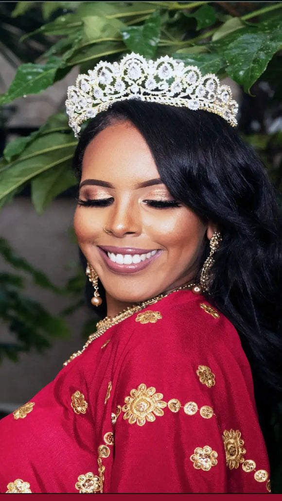 Gold Tiara (with matching earrings)