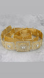 Gold/crystal square bridal belt