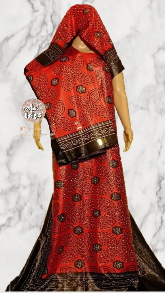 Glitzy Red Shaash