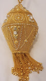 Diamond shaped bridal bag(gold/crystal)