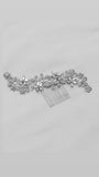 Bridal floral hair piece  (crystal/silver)