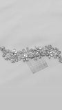 Bridal floral hair piece  (crystal/silver)