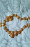 Waist alloy carved flower belt