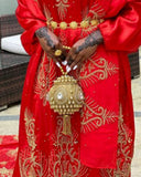 Gold/crystal round bridal bag