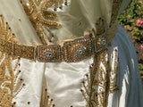 Gold/crystal square bridal belt