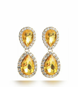 Diamond Yellow Earrings